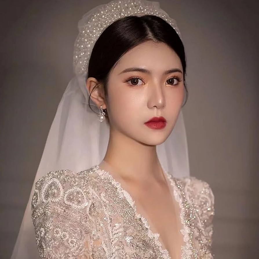 Amazon.co.jp: カチューシャ ブライダル ワイドエッジ パール